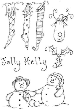 Lindsay Mason Designs Clear Stamp - Jolly Holly - Lilly Grace Crafts