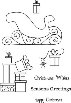 Personal Impressions Sleigh and Presents Clear Stamp - Lilly Grace Crafts