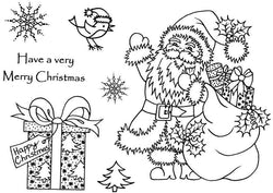 Personal Impressions Santa with Parcels Clear Stamp - Lilly Grace Crafts