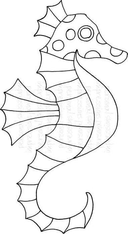 Lindsay Mason Designs Zendoodle Seahorse - Clear Stamp - Lilly Grace Crafts