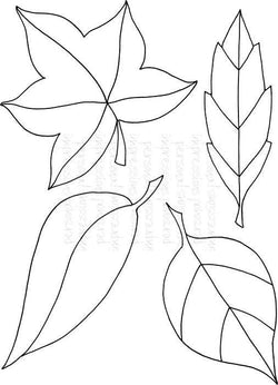 Lindsay Mason Designs Zendoodle Leaves Set - Clear Stamp - Lilly Grace Crafts