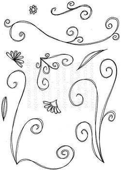 Lindsay Mason Designs Flower and Flourishes - Clear Stamp - Lilly Grace Crafts