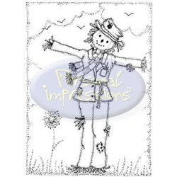 Rubber Stamps LM ATC Sunny Scarecrow Rubber Stamp - Lilly Grace Crafts