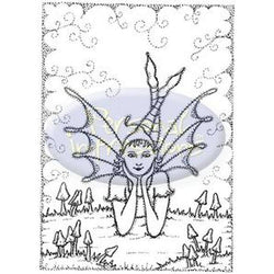 Rubber Stamps LM ATC Lost in thought Rubber Stamp - Lilly Grace Crafts