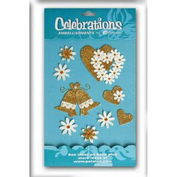 Petaloo Hearts n Bells Gold/Cream - Lilly Grace Crafts