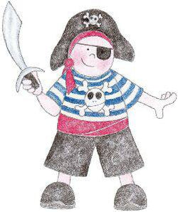 Personal Impressions BH Pirate Boy Wood Mounted Stamp - Lilly Grace Crafts