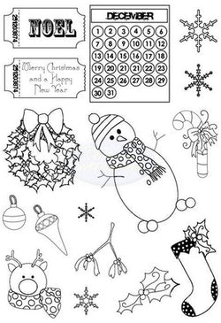 Polkadoodles Clear Stamp - Christmas Angel A6 - Lilly Grace Crafts