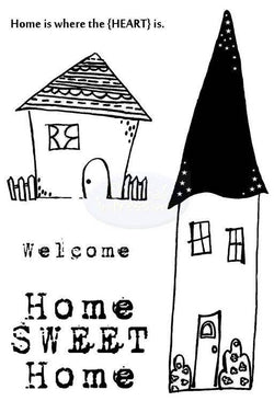 Polkadoodles Clear Stamp - Home Sweet Home A6 - Lilly Grace Crafts