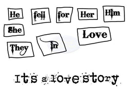 Polkadoodles Clear Stamp - Love Story A7 - Lilly Grace Crafts