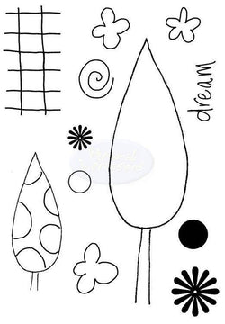 Polkadoodles Clear Stamp - Dreamy Trees A7 - Lilly Grace Crafts