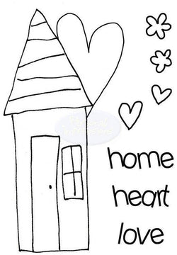 Polkadoodles Clear Stamp - House of Hearts A7 - Lilly Grace Crafts