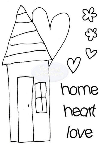 Polkadoodles Clear Stamp - House of Hearts A7 - Lilly Grace Crafts