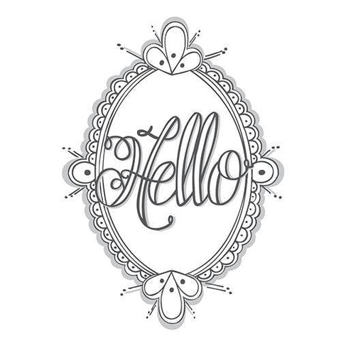 Spellbinder Paper Arts Hello Ornate 3D Shading Stamp - Lilly Grace Crafts