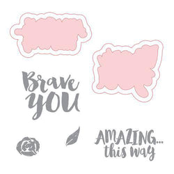 Richard Garay Stamp and Die Set - Brave You - Lilly Grace Crafts