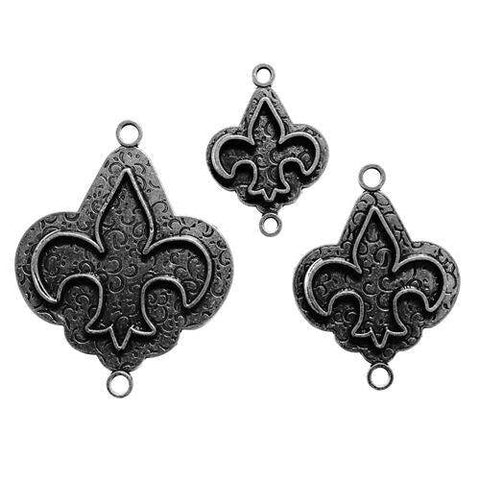 Media Mixage Fleur de Lis - Silver - Lilly Grace Crafts