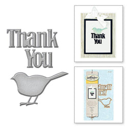 Spellbinder Paper Arts Die D-Lites - Thank You Die - Lilly Grace Crafts