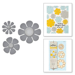 Spellbinder Paper Arts Die D-Lites Flower Power Etched Dies - Lilly Grace Crafts