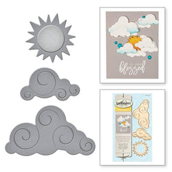 Spellbinder Paper Arts Die D-Lites Sun and Clouds Etched Dies - Lilly Grace Crafts