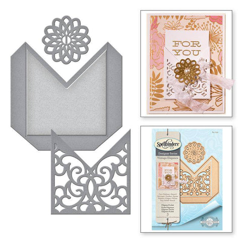 Spellbinder Paper Arts Shapeabilities - Filigree Pocket Die - Lilly Grace Crafts