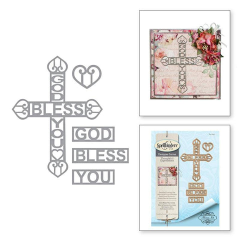 Spellbinder Paper Arts God Bless You Cross - Lilly Grace Crafts