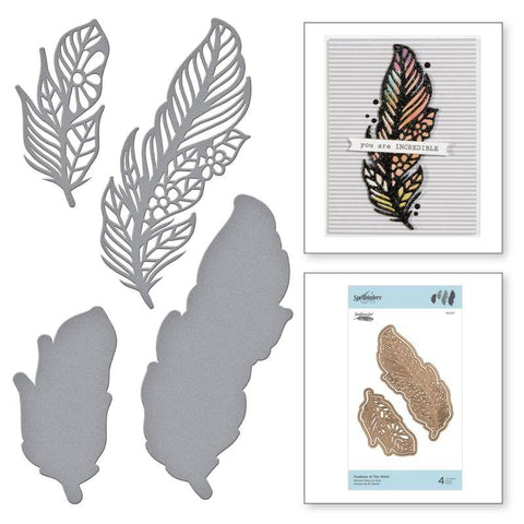 Spellbinder Paper Arts Feathers in the Wind - Shapeabilities - Lilly Grace Crafts