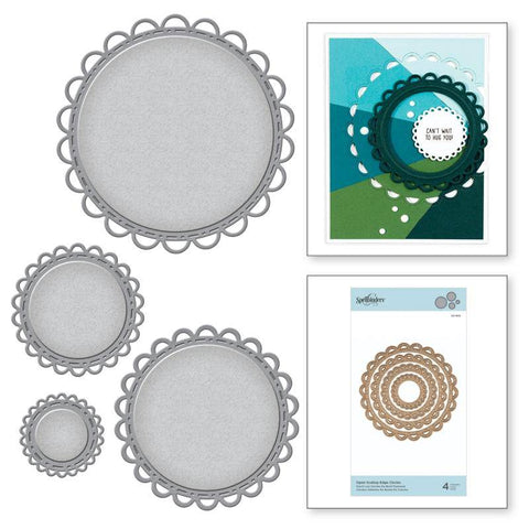 Spellbinder Paper Arts Open Scallop Edge Circles - Nestabilities - Lilly Grace Crafts