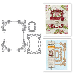 Spellbinder Paper Arts Card Creator A2 Swirls Frame Etched Dies - Lilly Grace Crafts