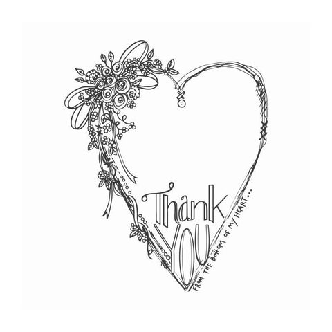 Spellbinder Paper Arts Stamps Thank You - Lilly Grace Crafts