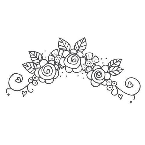 Spellbinder Paper Arts Tammy Tutterow Cling Stamp Flower Swag 5 - Lilly Grace Crafts