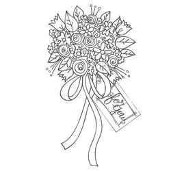 Spellbinder Paper Arts Tammy Tutterow Cling Stamp Flower Bouquet - Lilly Grace Crafts