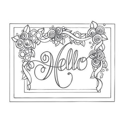 Spellbinder Paper Arts Tammy Tutterow Cling Stamp Framed Hello - Lilly Grace Crafts