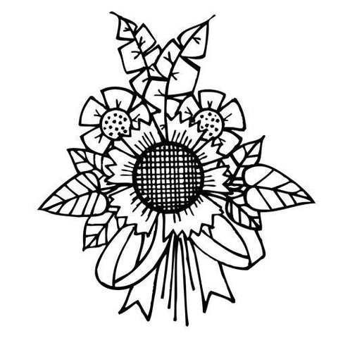 Spellbinder Paper Arts Tammy Tutterow Sunflower Bunch Cling Stamps - Lilly Grace Crafts