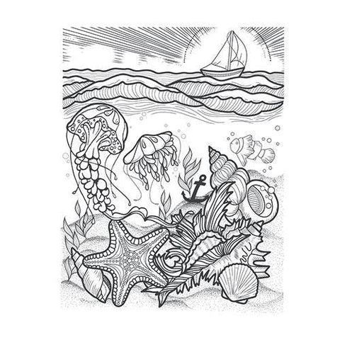 Spellbinder Paper Arts Aquatic Scene Stamp and Die Set - Lilly Grace Crafts