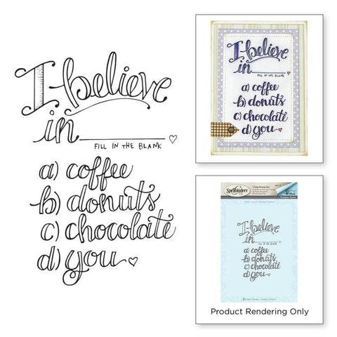 Spellbinder Paper Arts Tammy Tutterow I Believe Cling Stamps - Lilly Grace Crafts