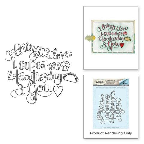 Spellbinder Paper Arts Tammy Tutterow Things I Love Cling Stamps - Lilly Grace Crafts