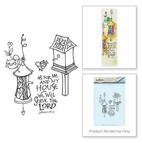 Spellbinder Paper Arts Birdhouse Cling Stamp - Lilly Grace Crafts