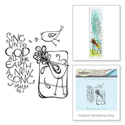 Spellbinder Paper Arts Sing unto God Cling Stamp - Lilly Grace Crafts