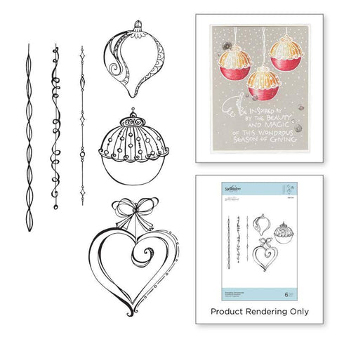 Spellbinder Paper Arts Dangling Ornaments Stamps Zenspired Holidays Collection by Joanne Fink - Lilly Grace Crafts