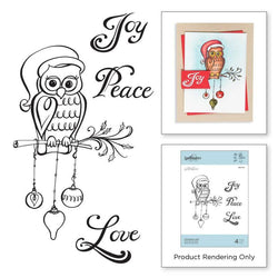 Spellbinder Paper Arts Christmas Owl Stamps Zenspired Holidays Collection by Joanne Fink - Lilly Grace Crafts
