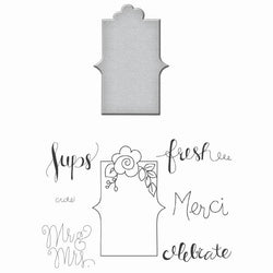 Spellbinder Paper Arts Stamp/Die Set Fresh Sentiments - Lilly Grace Crafts