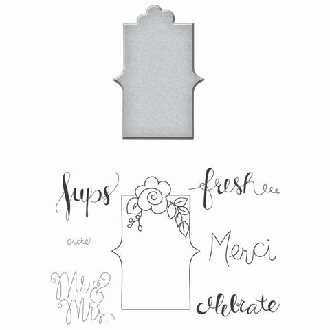 Spellbinder Paper Arts Stamp/Die Set Fresh Sentiments - Lilly Grace Crafts