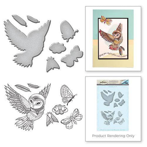 Spellbinder Paper Arts Stamp and Die Set - Owl - Lilly Grace Crafts