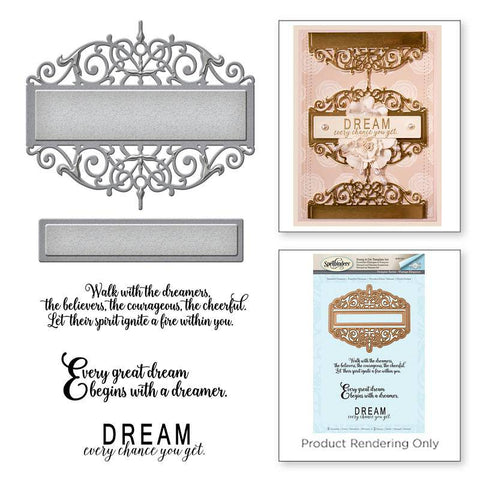 Spellbinder Paper Arts Stamp and Die Set - Beautiful Dreamer - Lilly Grace Crafts