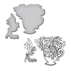 Spellbinder Paper Arts Teacup Stamp and Die Set - Lilly Grace Crafts