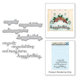 Spellbinder Paper Arts Sentiments I - Stamp and Die Sets - Lilly Grace Crafts