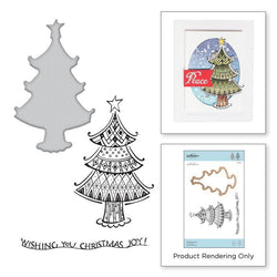 Spellbinder Paper Arts Christmas Joy Stamp and Die Set Zenspired Holidays Collection by Joanne Fink - Lilly Grace Crafts