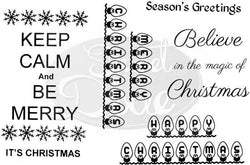 Sweet Dixie Christmas - Keep Calm and Be Merry Clear Stamp - Lilly Grace Crafts