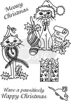 Sweet Dixie Christmas - Meowy Christmas Clear Stamp - Lilly Grace Crafts