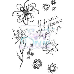 Sweet Dixie Clear Stamp Flower Frenzy A6 - Lilly Grace Crafts