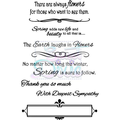 Sweet Dixie Clear Stamp Spring Sayings A6 - Lilly Grace Crafts